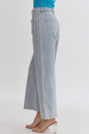 Entro All Twisted Up Wide Leg Jeans