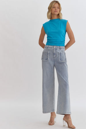 Entro All Twisted Up Wide Leg Jeans