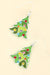 Christmas Tree Stained Glass Epoxy Earrings