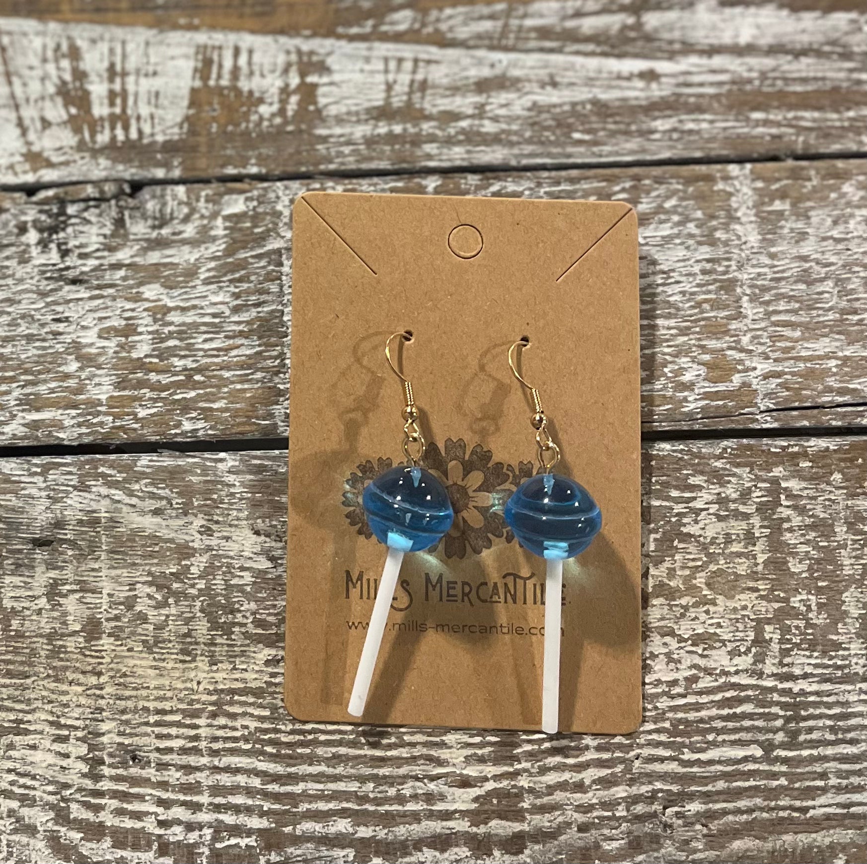 Earrings - Lollipop Blue
