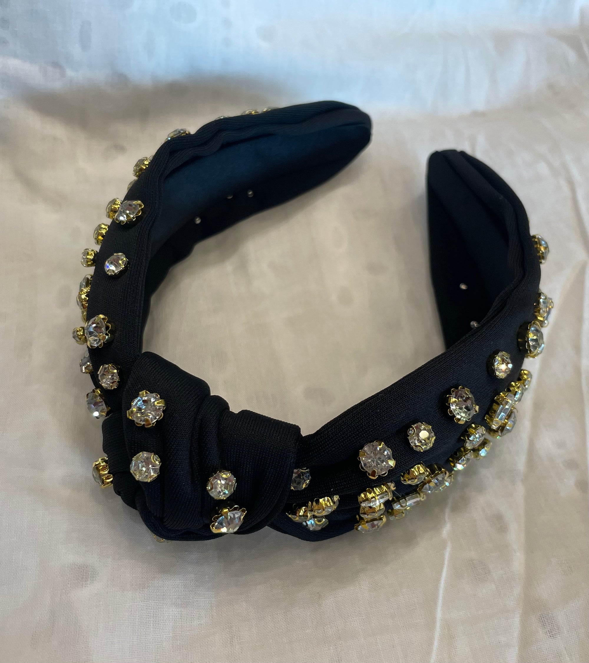 Caddo Queen Headband - Black w/Rhinestones