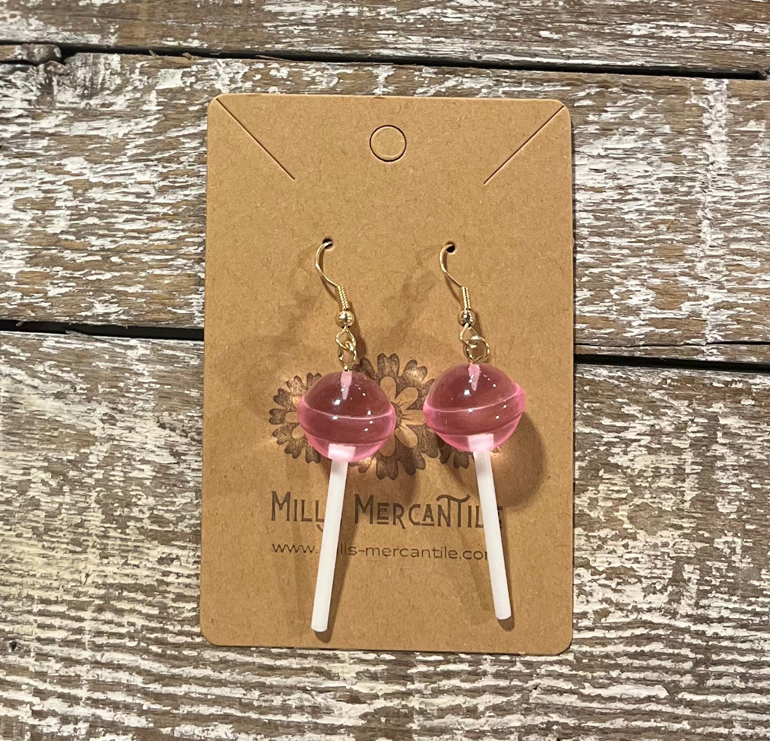 Earrings - Lollipop Pink