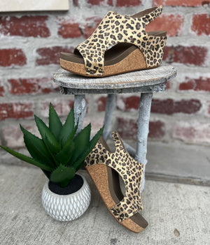 CORKYS Carley Wedge Gold Leopard