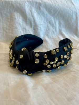 Caddo Queen Headband - Black w/Rhinestones