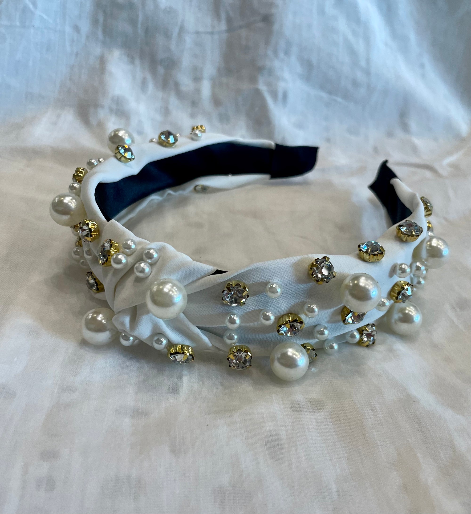 Headband - Sweet Fantasy White - Pearls & Rhinestones