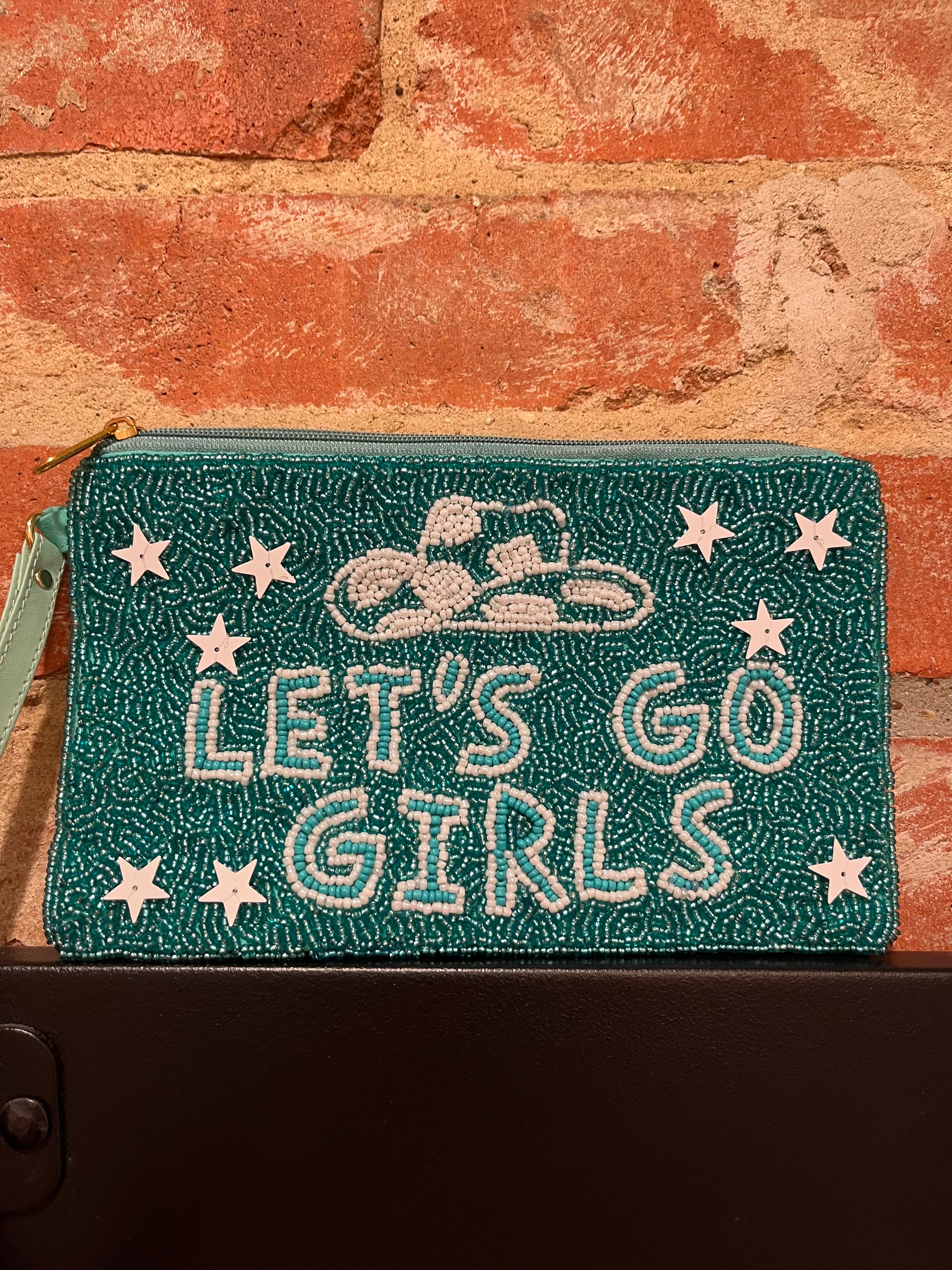 Beaded Clutch - Let's Go Girls Turquoise