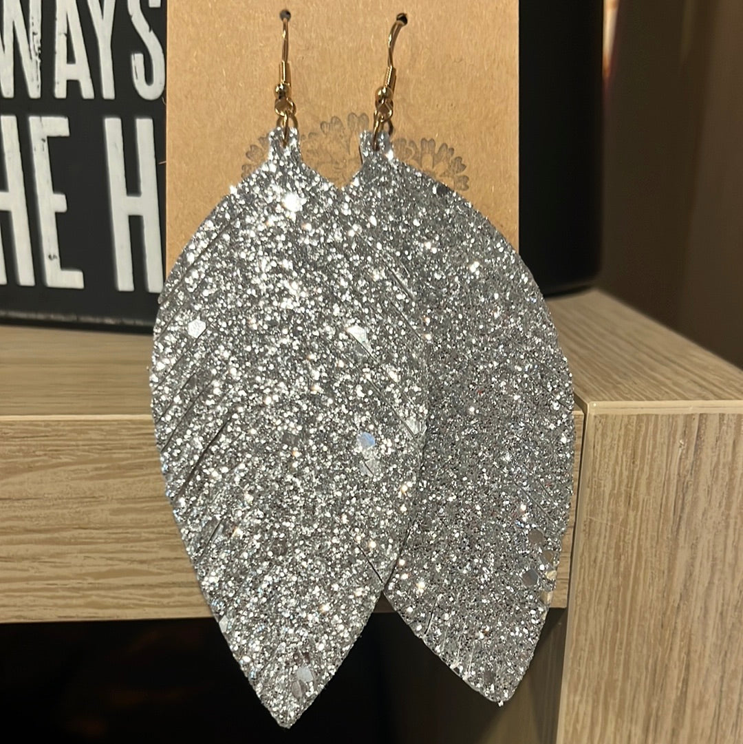 Earrings - Feathered & Fancy Glitter