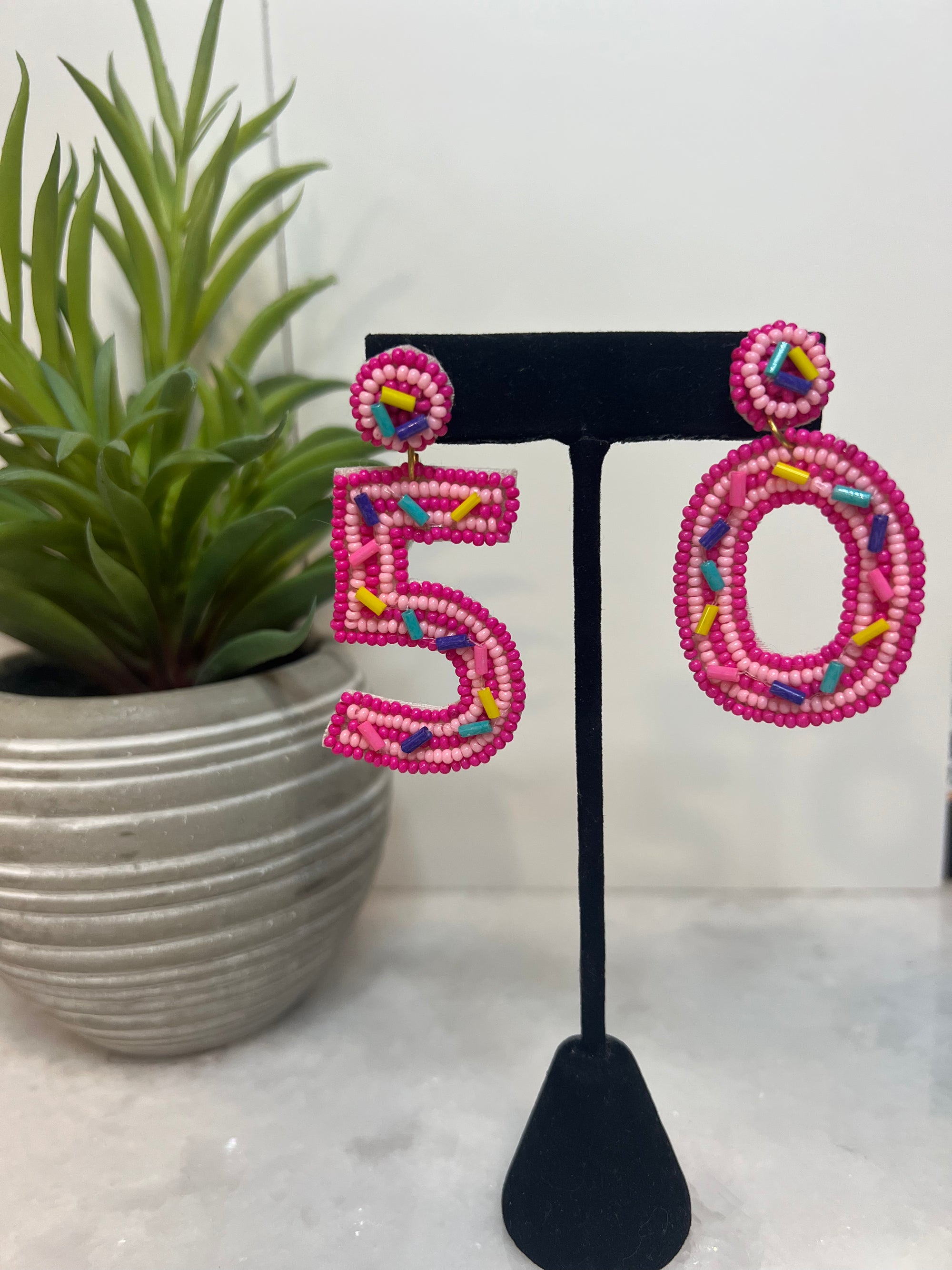 50th Birthday Earrings