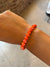 Faceted Crystal Stretch Bracelet - Orange Shimmer