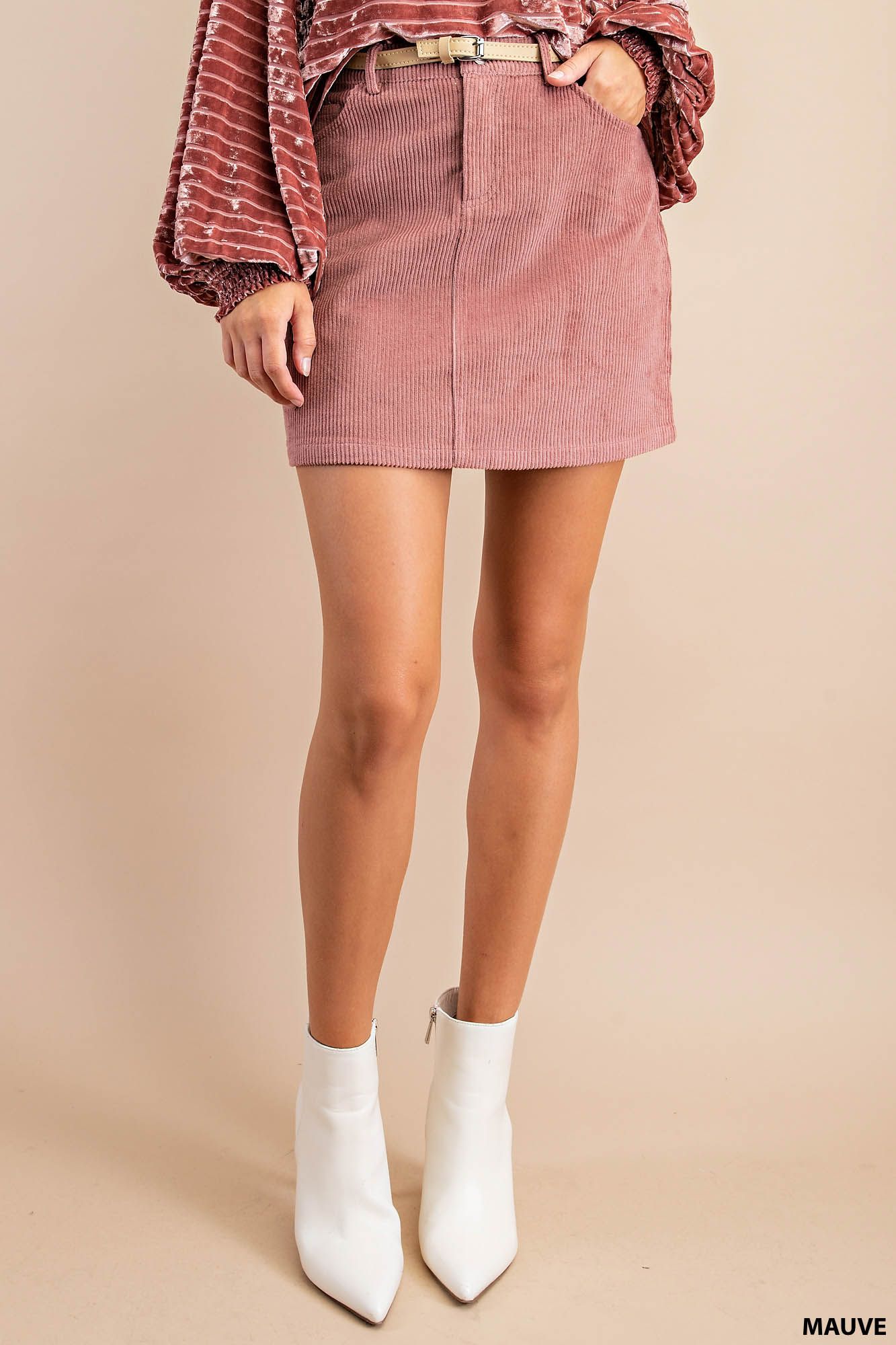 KORI Mauvelous & Mini Corduroy Skirt