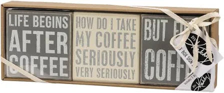 After Coffee Box Sign Set