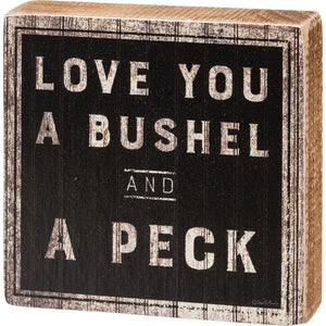 Box Sign - Bushel and A Peck