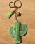 Green Cactus Rhinestone Keychain