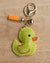 Rubber Ducky Rhinestone Keychain