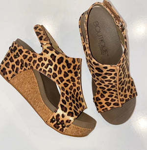 CORKYS Carley Wedge Gold Leopard