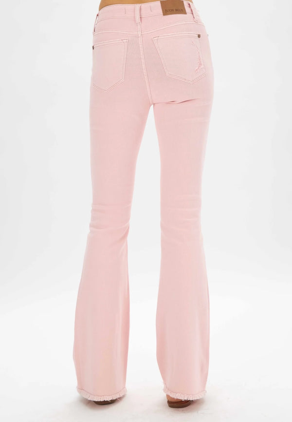 La Miel Judy Pink Cropped Flare Pants – Simply Couture