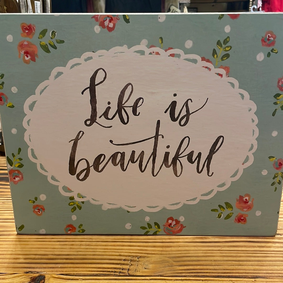 Box Sign - Life is Beautiful
