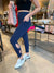 RAE MODE Lexie Cropped Yoga Leggings-Navy