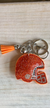 Keychain - Orange Helmet Rhinestone