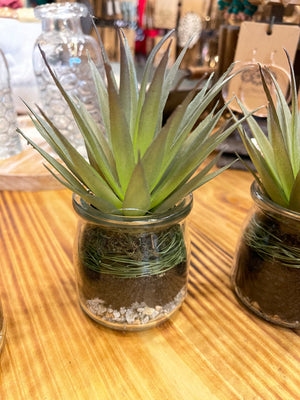 Faux Plant in Glass Jar