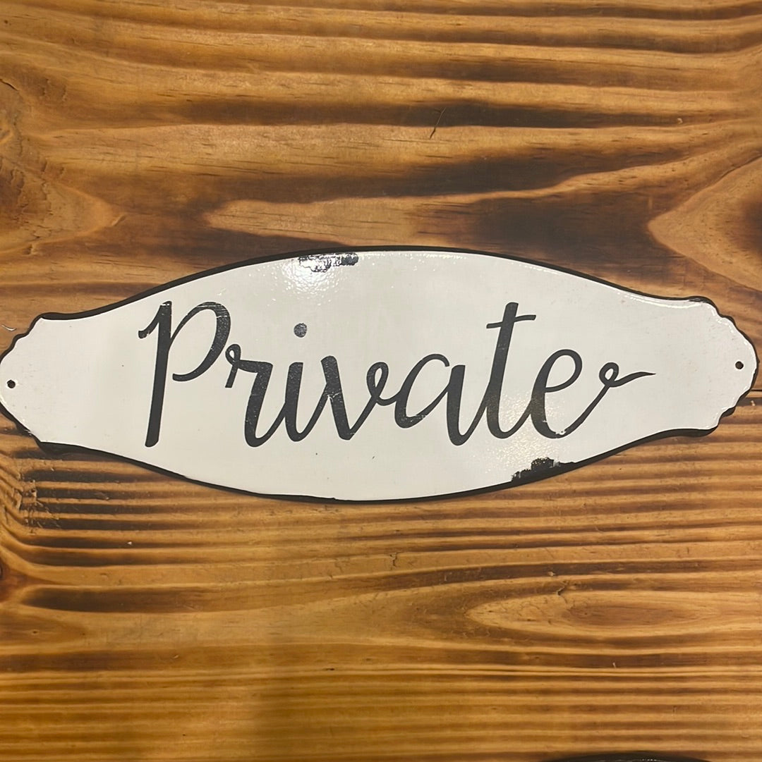 Metal Sign - Private