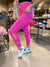 RAE MODE Lexie Cropped Yoga Leggings-Pink