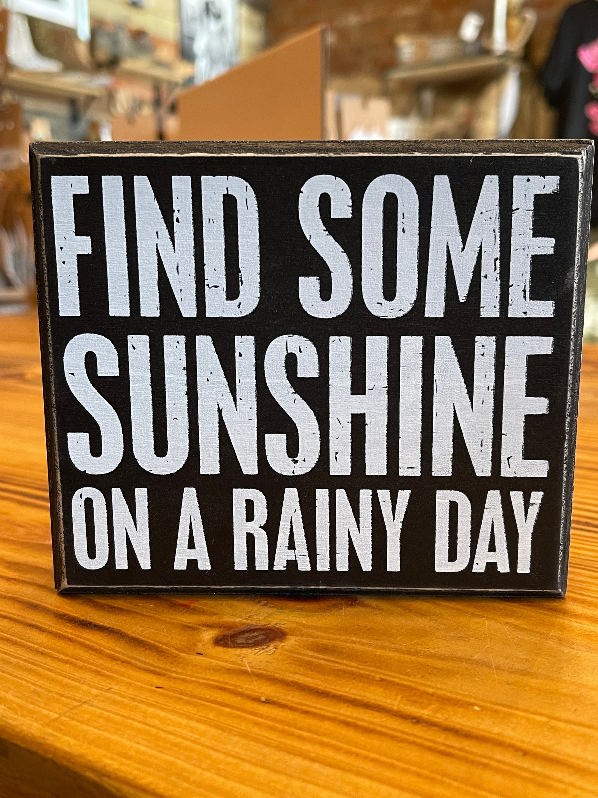 Box Sign - Rainy Day