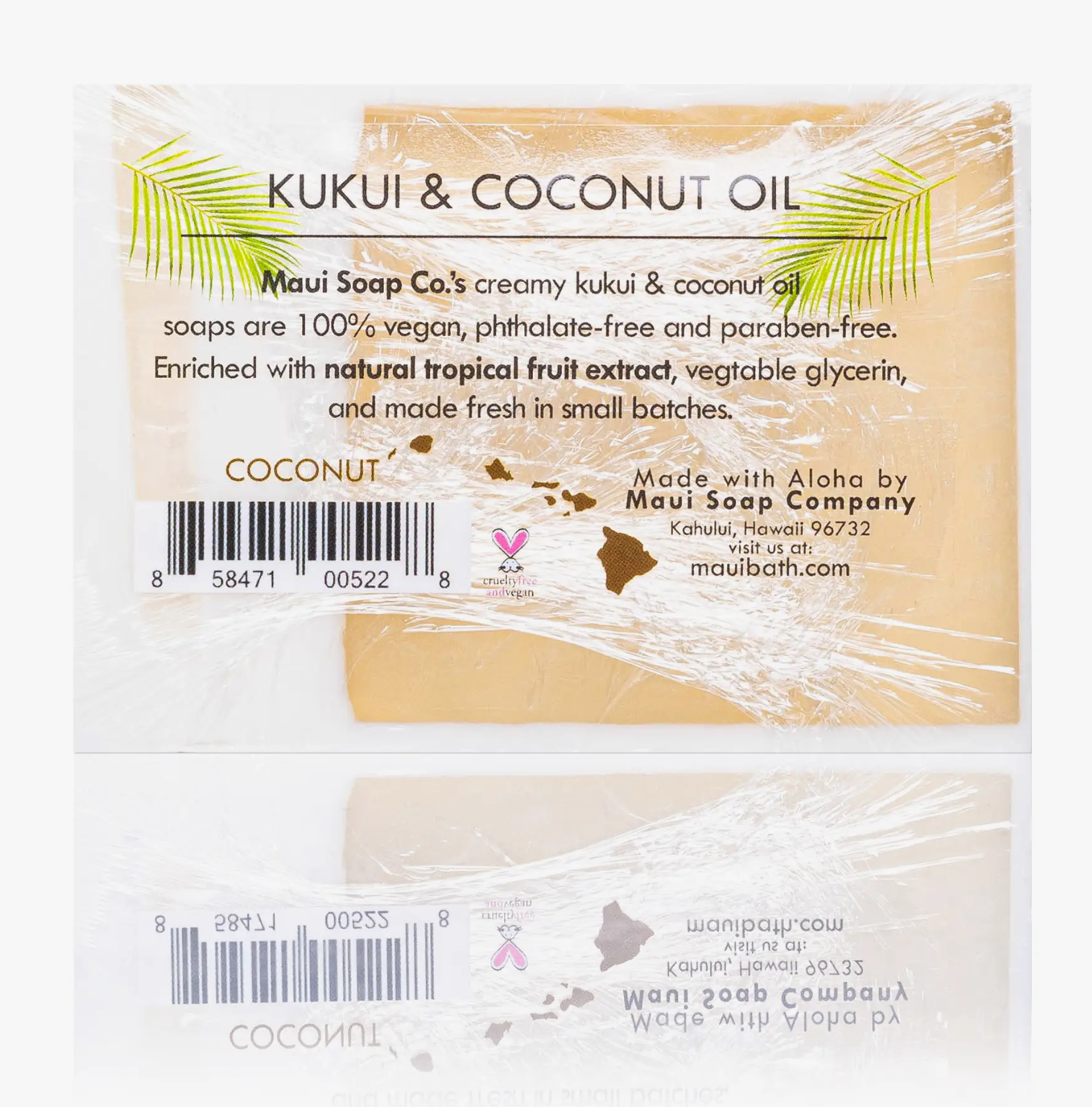 Maui Soap Company Kukui & Coconut Oils Bar Soap - Coconut