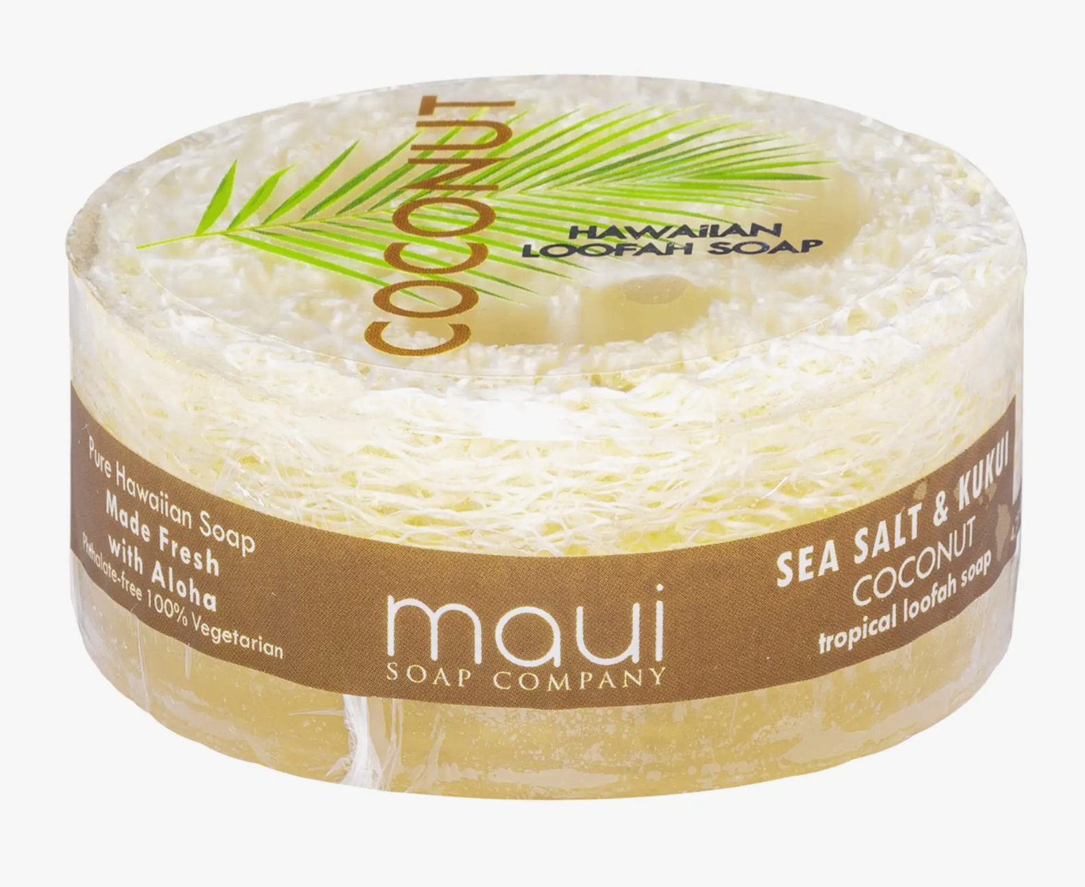 Maui Soap Company Loofah Soap - Coconut Sea Salt & Kukui
